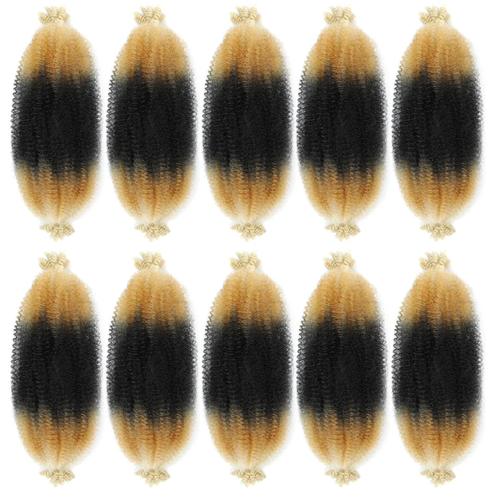 1-8 Packs Afro Twist Hair#4 30 350 12 16 inch Springy Marley Twist Braiding Hair Pre-Separated Kinkys Bulk Hair for Locs Crochet
