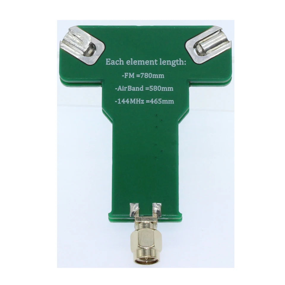 77M-415MHz New FM Aviation Satellite Cloud Map Positive V Sheep's Horn Telescopic Antenna V-Dipole Antenna