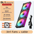 LDPCSJ DL-1 120mm Magic Cableless Daisy Chain PC Case Fan 4PIN PWM 800-2000RPM Hydro Dynamic Bearing Silent Cooling Fan 5V 3Pin Addressable ARGB Light Sync Radiator Fan for Gaming Desktop CPU Liquid Water Cooling Custom PC Mo