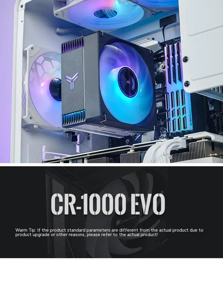 JONSBO CR-1000 EVO 4 Heat pipes TDP 220W CPU Cooler Computer Cooling Fan Heat Sink For LGA1700 115X 1200 AM5 Air Cooler Radiator