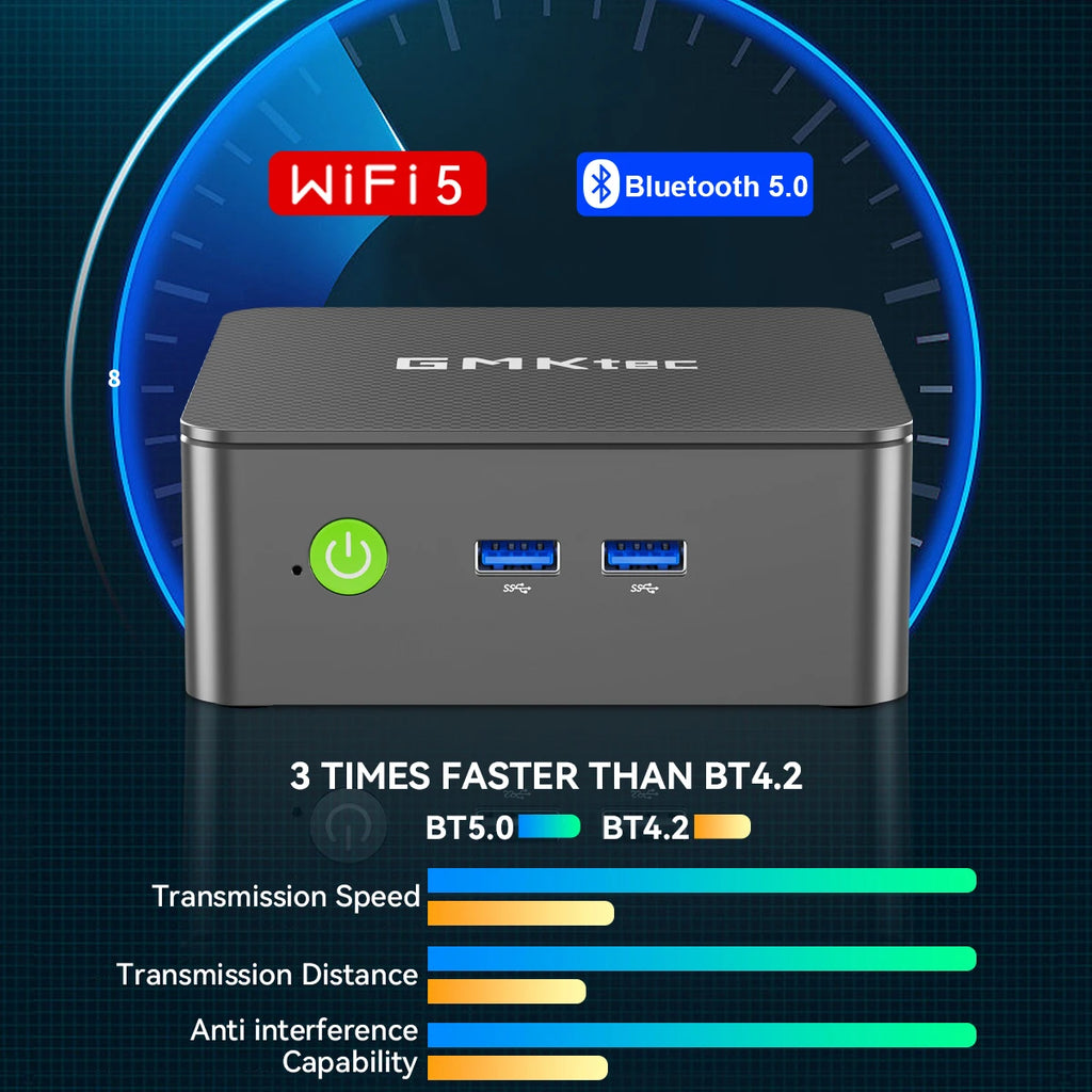 GMKtec G3S Mini PC Intel Alder Lake N95 Windows 11 Pro Mini PC 8GB DDR4 128/256GB PCIe M.2 SSD WiFi 5 BT5.0 Desktop Computer