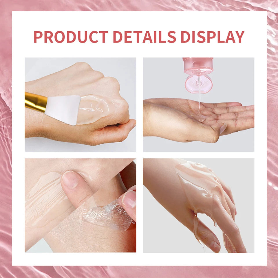 75ml Collagen Wrapping Mask Peel Off Mask & Brush Deep Hydration Moisturize Brightening Face Skin Facial Mask Skincare