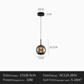 Glass Pendant Light Modern Dining Room Table Afterglow Sunset Lamp Entryway Balcony Round Table Bedroom Bedside Sleep Chandelier