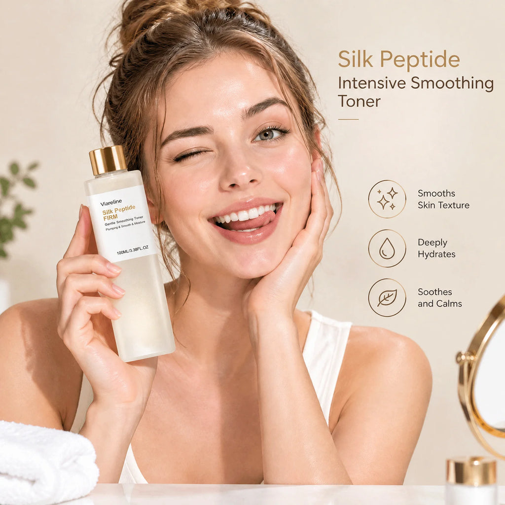 Silk Peptide EGF Toner Smoothing Plumping Face Skin Moisture Hydrating Lightweight Refreshing Skincare Toner for All Skin