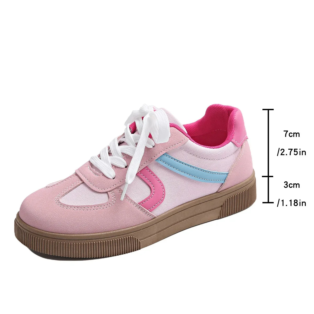 Women's Flat Bottom Sports Shoes Hot Sale Mixed Colors Spring Autumn New Style Sneakers Casual Leisure Student Flats Rubber Sole