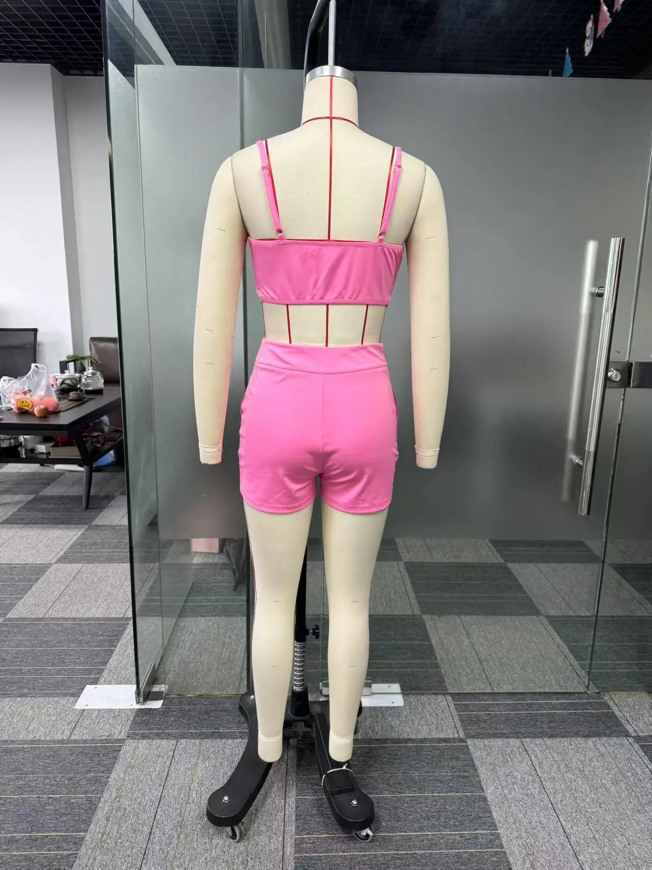 3 Pieces Set Sexy 2025 Summer Spring Fashion Women Set Female Tops Solid Sleeveless Blazers Tops And Shorts Suit Matching Outfit