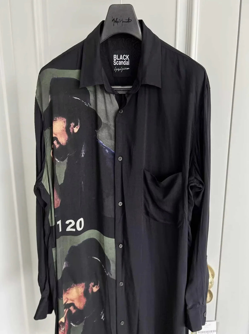TOP-YAMAMOTO Original Design: Sleepless Tonight Silk Print Shirt - Leopard Print long-sleeved Shirt