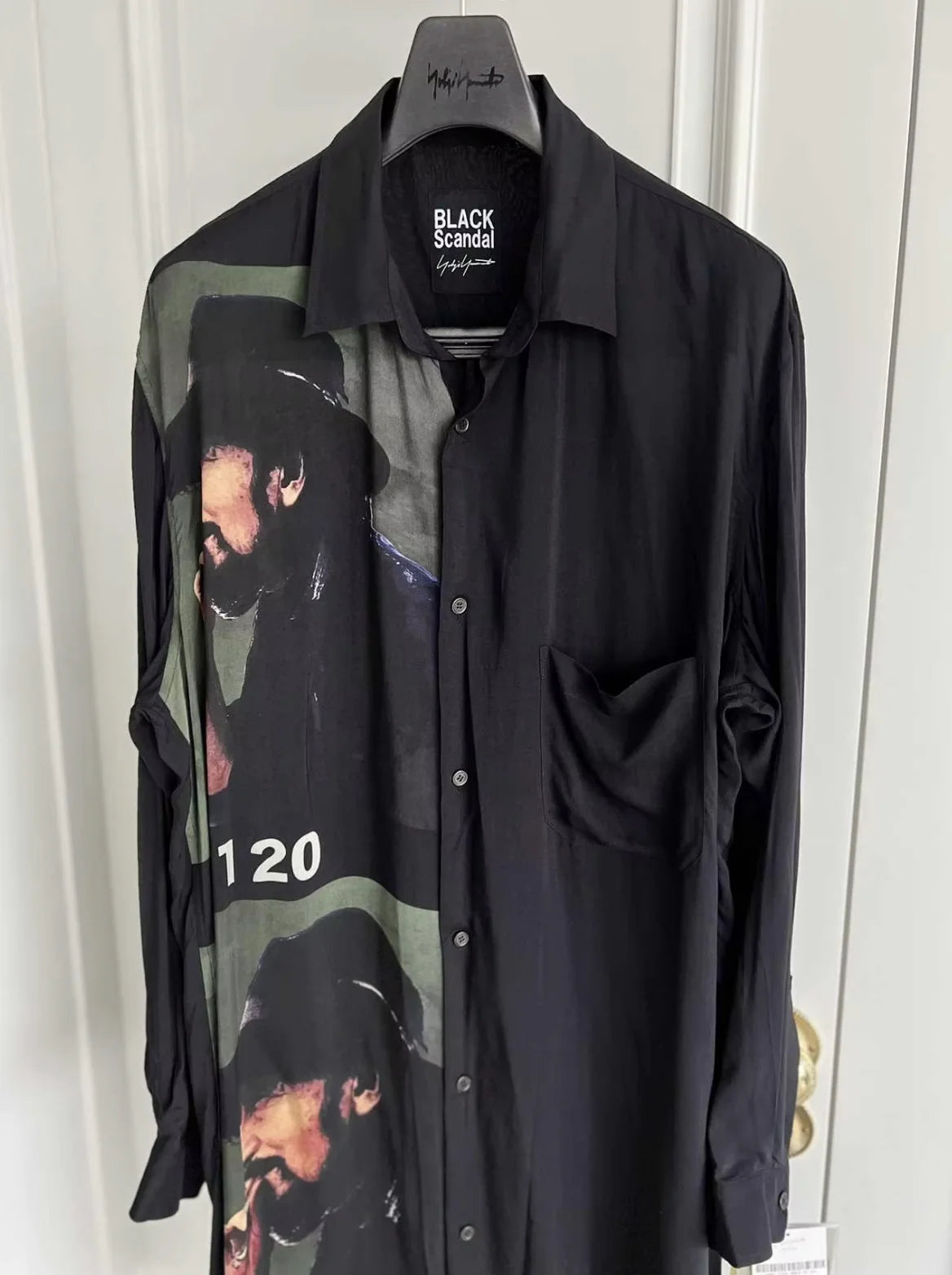TOP-YAMAMOTO Original Design: Sleepless Tonight Silk Print Shirt - Leopard Print long-sleeved Shirt