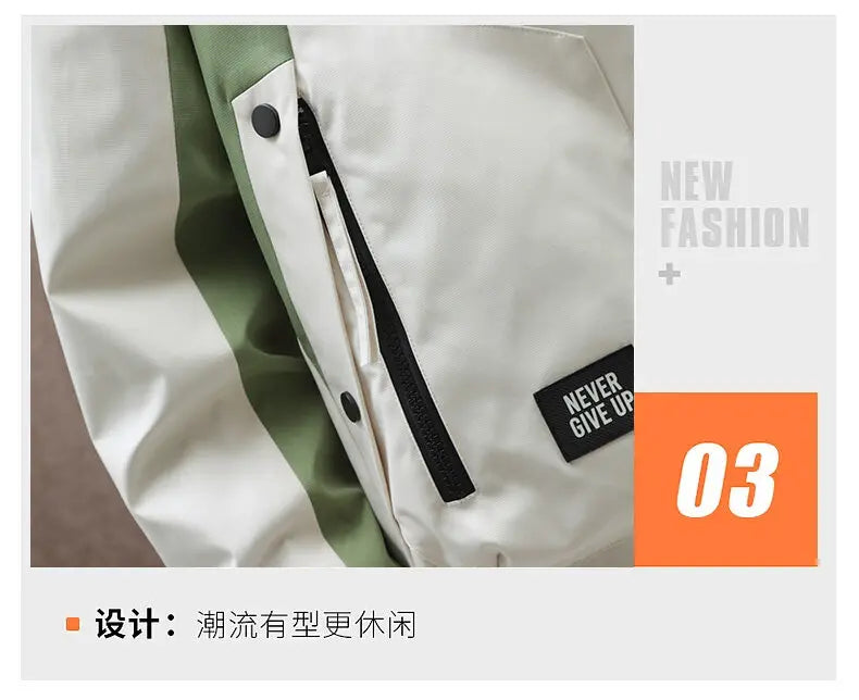 Men's High Streetwear Fashion Hooded Jackets 2026 Spring Autumn Loose Casual Coats Youth Outdoor Sports Windbreaker Top Clothing