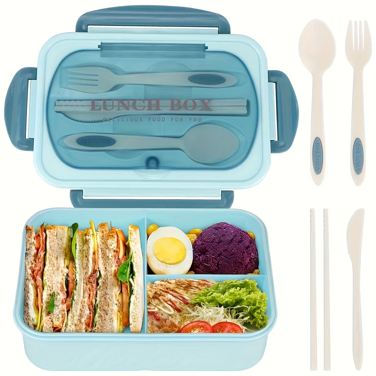 1pc Insulated Lunch Box, Bento Box for Students, Portable Sealed Compartment Lunch Container for Microwave,Back to School