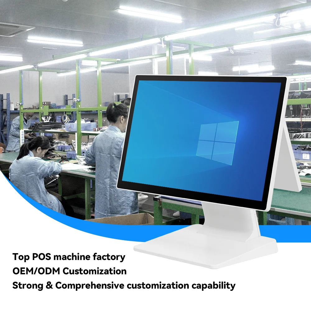 Dual Screen Terminal Cash Register POS All In One System Windows 10/Android For Supermarket Cash Registers Can Connect Printer