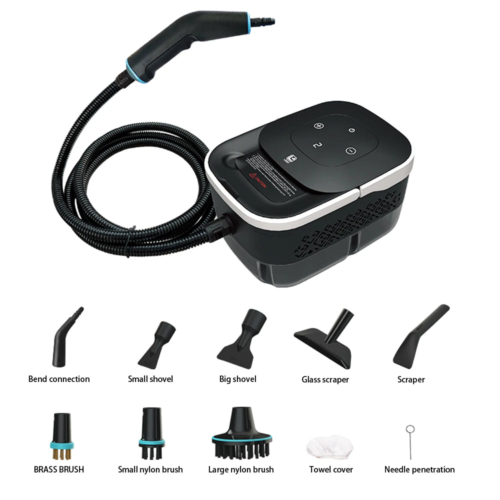 1500W Portable Steam Cleaner 110V Touch Screen Large Capacity Cleaning Machine For Mattress Sofa Carpet And Fabric Care