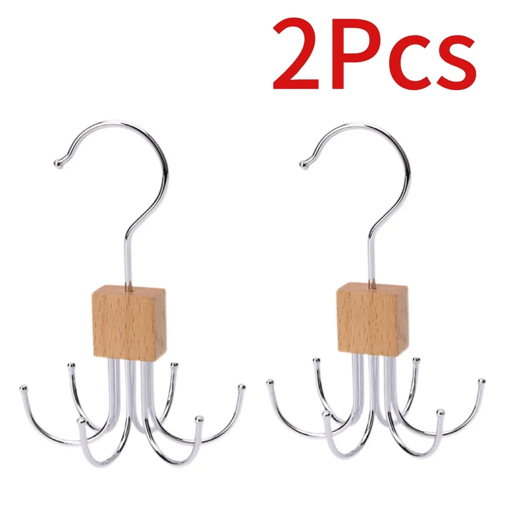 360° Rotating Belt Hanger Hook Durable Metal Belts Rack Organizer for Belts Scarves Bras Ties Home Dorm Storage Hangers