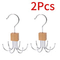 360° Rotating Belt Hanger Hook Durable Metal Belts Rack Organizer for Belts Scarves Bras Ties Home Dorm Storage Hangers