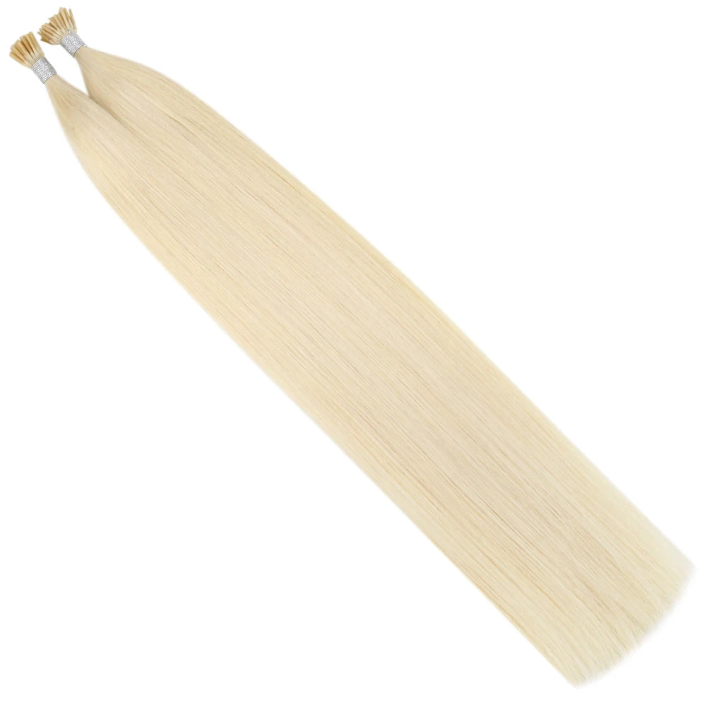 Moresoo Itip Hair Extensions Natural Straight Machine Remy 100% Real Human Hair Italy Keratin Fusion Stick Tipped Extensions