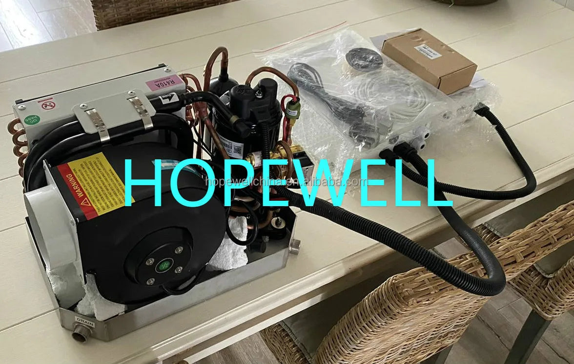 2025 HOPEWELL Marine Chiller 16000 BTU 220V Seawater Cooling Floor Standing Unit for Boat/Yacht