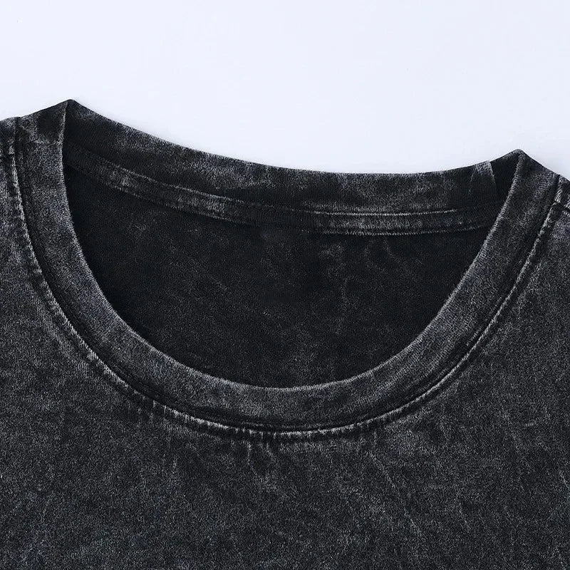 Outer Wilds Washed T-shirt New Model personality Clothes Oversized Unisex Vintage Loose Trendy Cotton Harajuku high quality soft