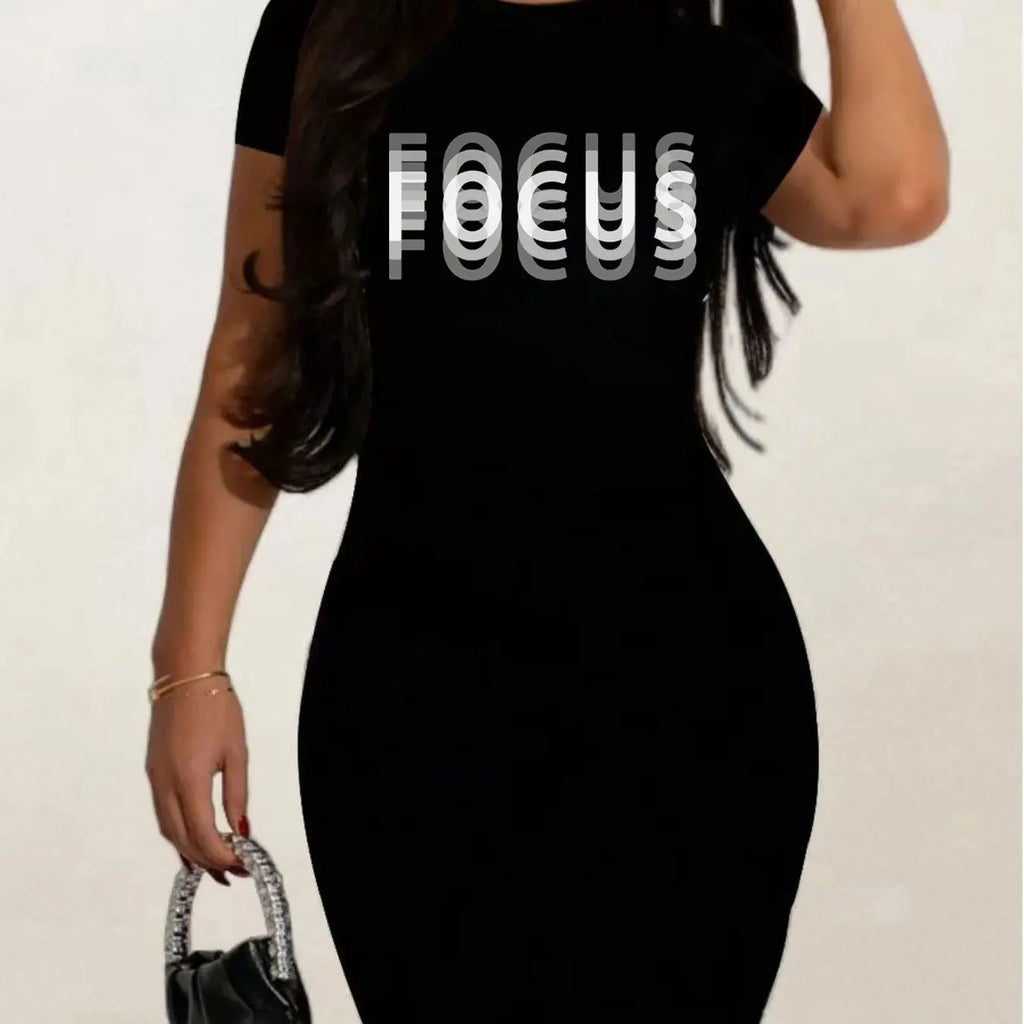 summer Short sleeves black tshirt dress Women's Casual  Graphic TShirt Dress  Short Sleeve Round Neck Loose Fit SpringSummer
