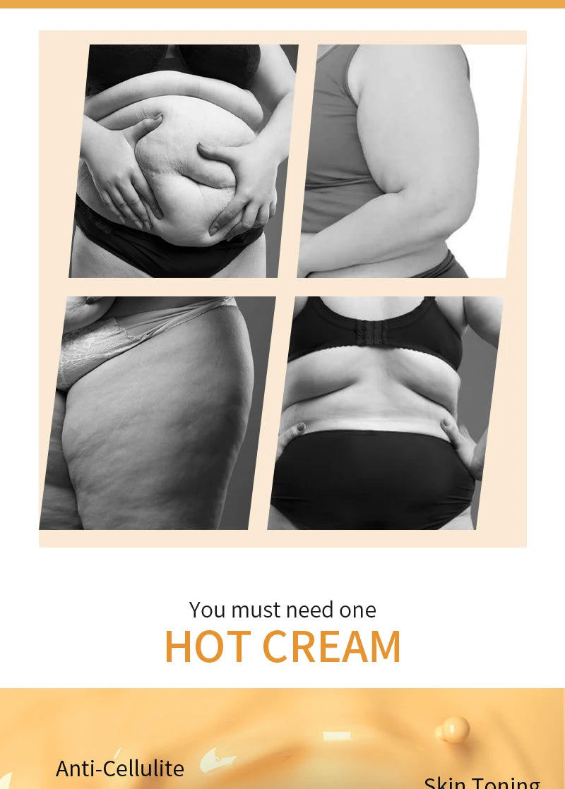MELAO Hot Cream Massage Gel - Natural and 87% Organic Cellulite Cream - Multi Use Skin Toning Cream, Soothes Aches