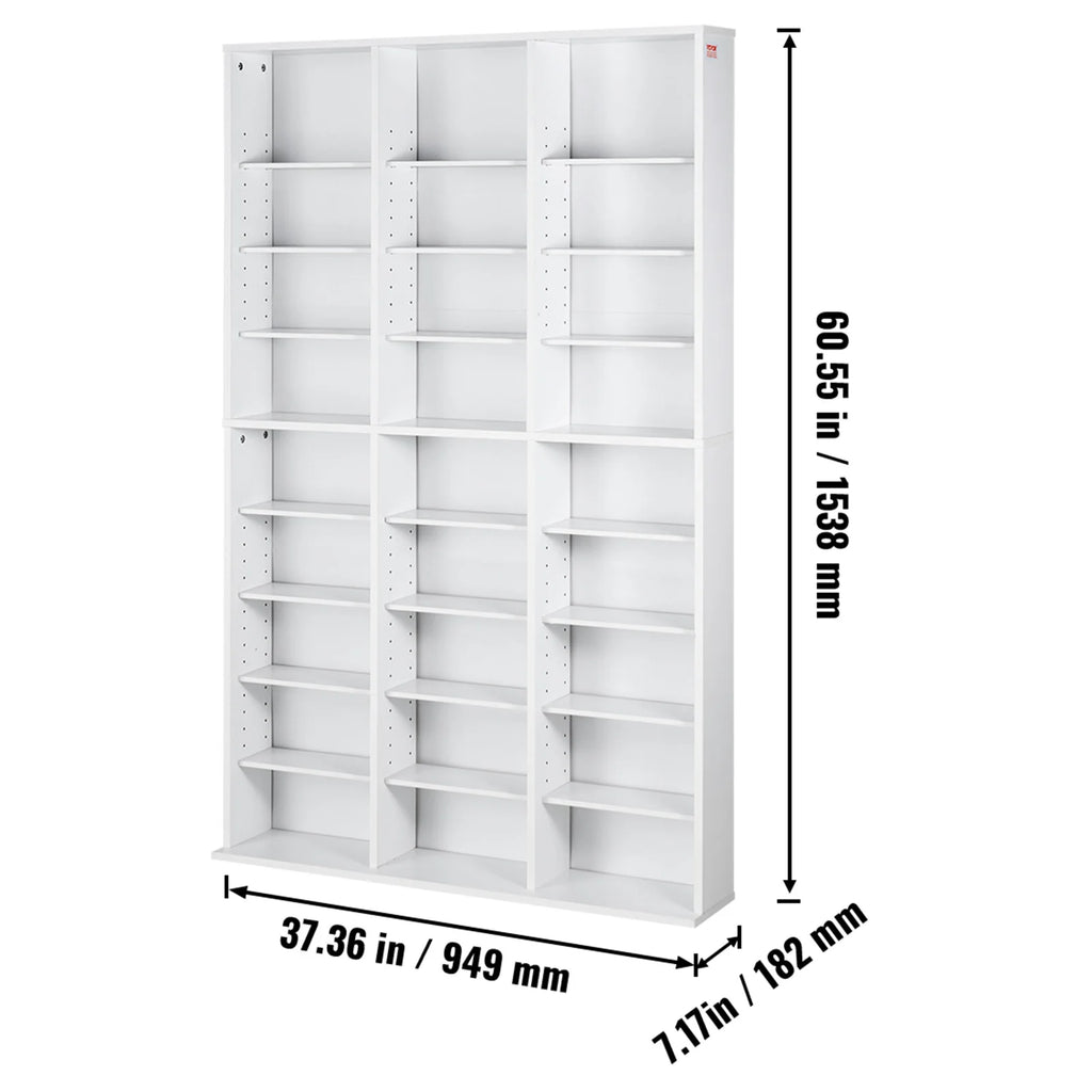 SucceBuy Media Storage Cabinet Rotating Media Tower Protects And Organizes Music Movie Video Games CD or Memorabilia Collections