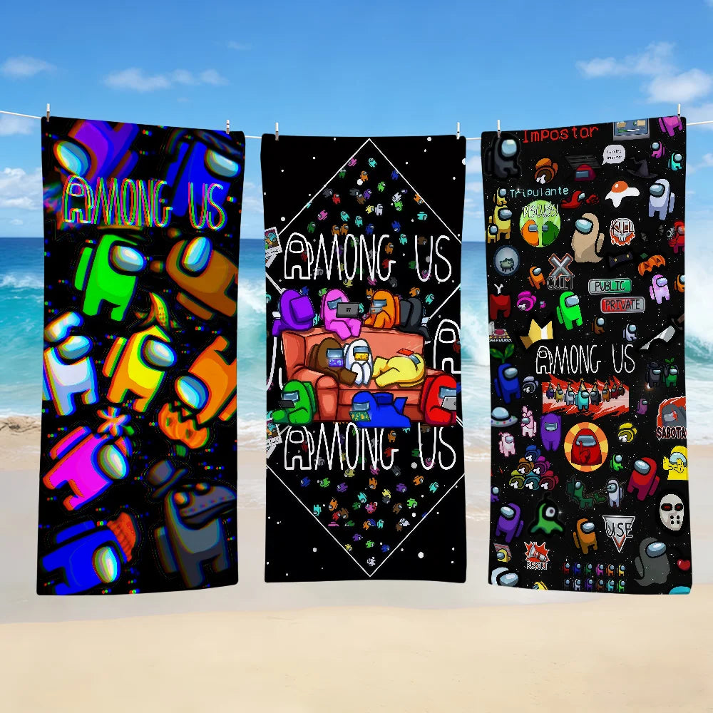 Towel Textile Bathrobe A-AmongS-ES Beach Quick-Drying Game Lightweight Portable Camping U-US-ES Swim Pool Travel