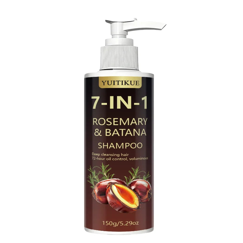 YUITIKUE 7-IN-1 Rosemary & Batana Shampoo 150g Deep Clean Scalp 72H Oil Control Volumizing Refreshing Hair Cleansing Shampoo