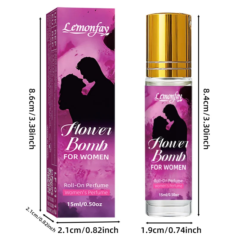Lemonfay Pheromone Perfume Oil for Women Roll On Fragrance Long Lasting Scent Portable 15ml Eau De Toilette for Date Daily Use