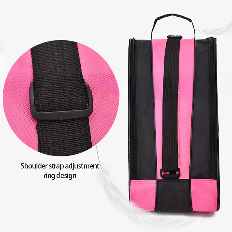 Portable Roller Skates Bag Ice Skating Shoes Cover Large Capacity Breathable Kids Inline Skates Storage Bag Skating Shoes Bags