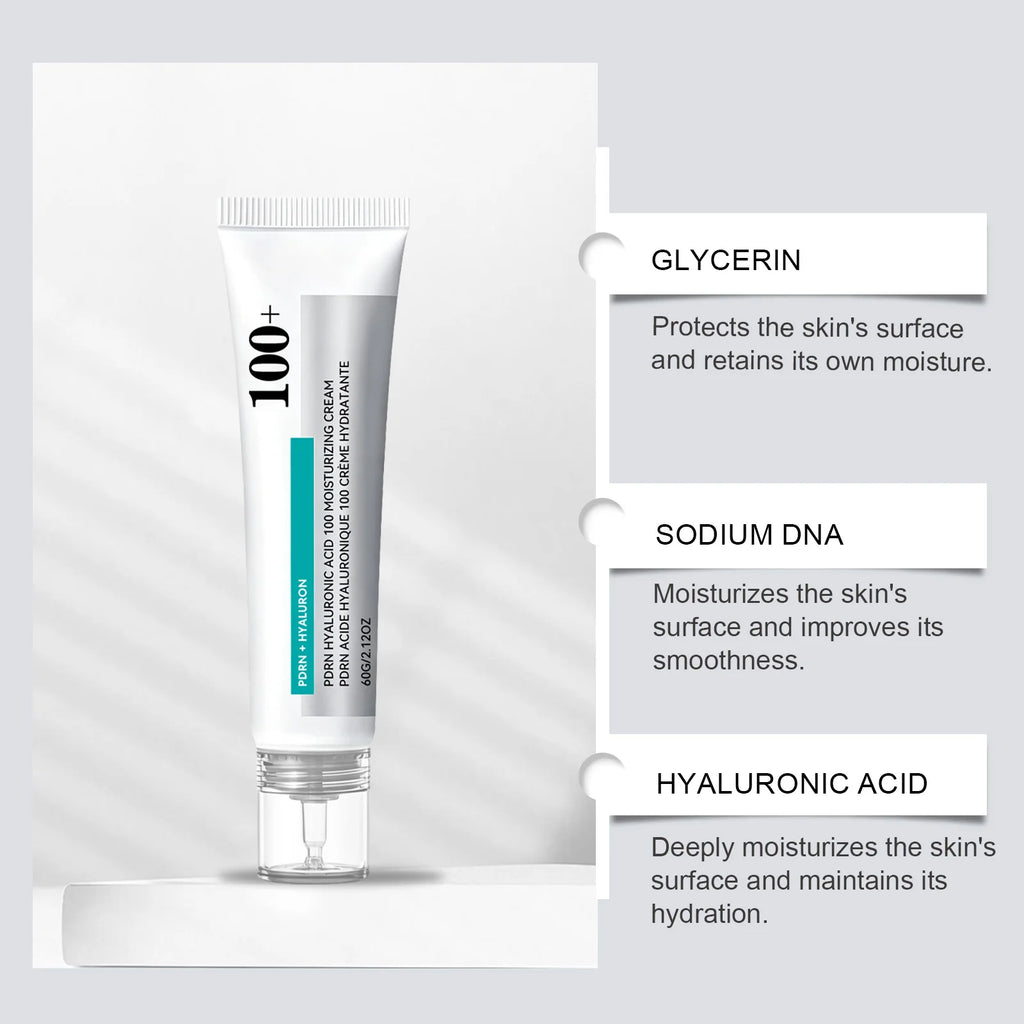 PDRN Hyaluronic Acid 100 Moisturizing Cream,Face Moisturizer With Sodium DNA,Activate Facial Collagen Enhance Skin Elasticity