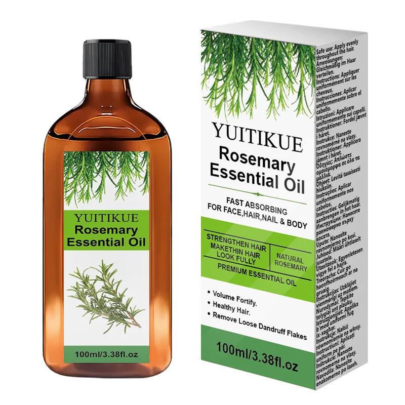 100ml Rosemary Essential Oil Natural Plant Extract Stimulate Hair Growth Nourish Scalp Smooth Hair Remove Loose Dandruff Flakes