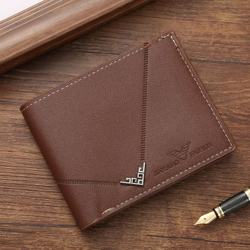 Coin Purse  Men'S Short Wallet Bifold Wallet Slim Pu Leather Wallet For Pocket Carry Gifts Daily Use