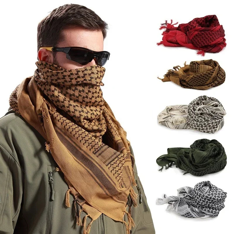 Summer Women Tactical Arab Scarf Men Fashion Lightweight Hijab Scarf Spring Army Plaid Head Scarf Keep Warm New Hot Sale