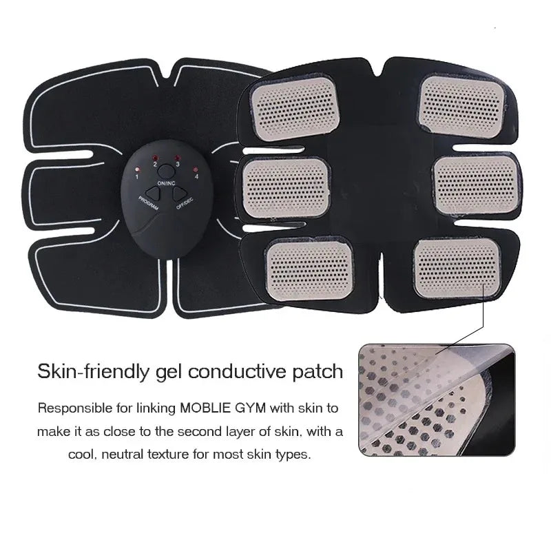 Wireless EMS Hip & Body Massager USB Rechargeable Electric Muscle Stimulator for Home Fitness Weight Loss Shaping Device