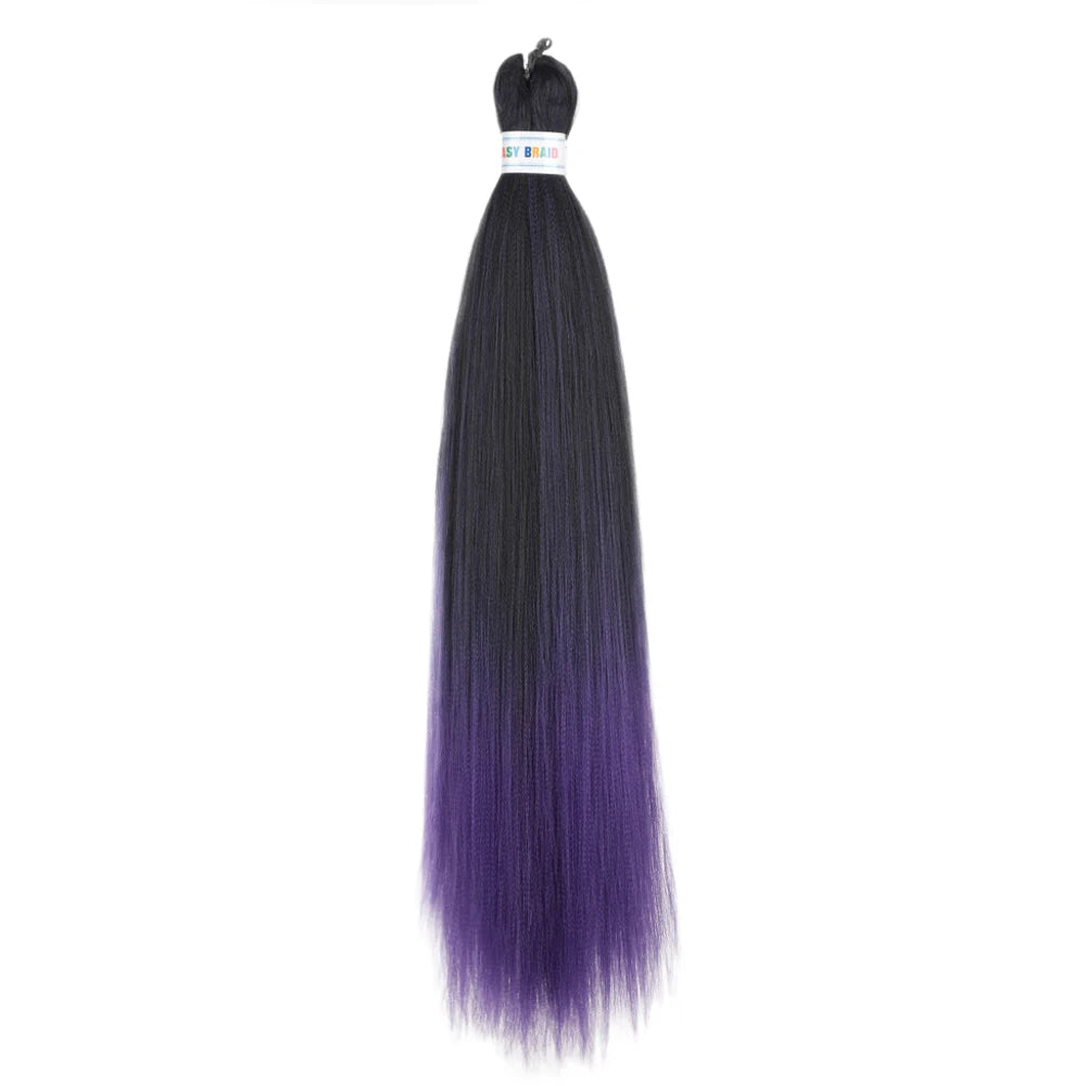 Ombre Kanekalon Braiding Hair Extensions Pre Stretched 26 Inch Synthetic Hair for Afro Jumbo Box Braids Natural Looking