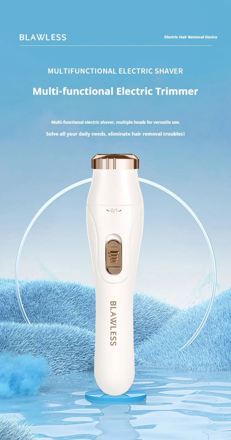 Women's Electric Shaver Painless Hair Remover for Face Bikini Underarms Legs Body Portable Epilator