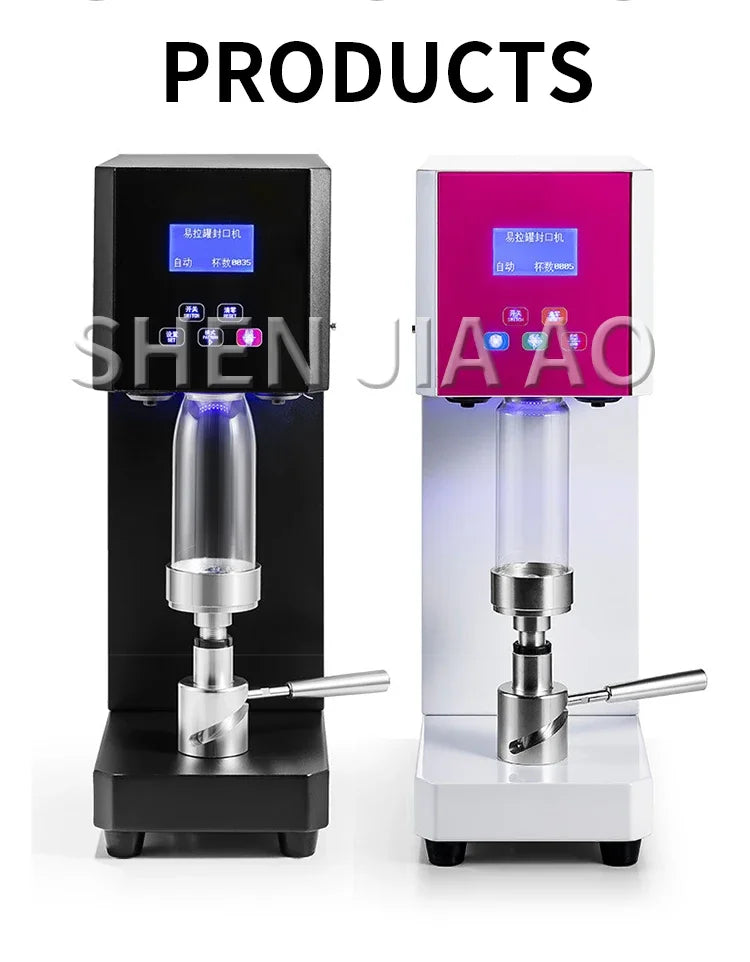 220V Can Sealing Machine Commercial Plastic Cans Automatic Beverage Sealing Machine Cup Milk Tea Equipment Complete
