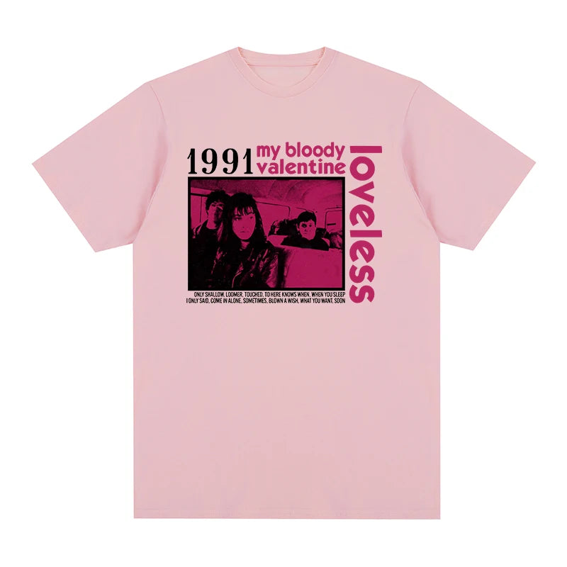 my bloody valentine loveless Original Artwork 1991 T-shirt Slowdive Men T shirt New TEE TSHIRT Womens Tops Unisex