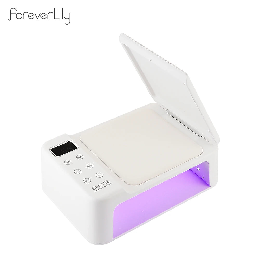 126W 63LED Lights UV LED Lamp Nail Dryer With Hand Rest Holder Tow Hand Big Nail Lamp Gel Polish Fast Drying Lamp For Manicure