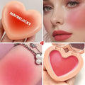 3-in-1 Smooth Blush Cream Heart-Shaped Waterproof Long-lasting Matte Finish Easy to Wear Natural Color Lip Cheek Eye Makeup