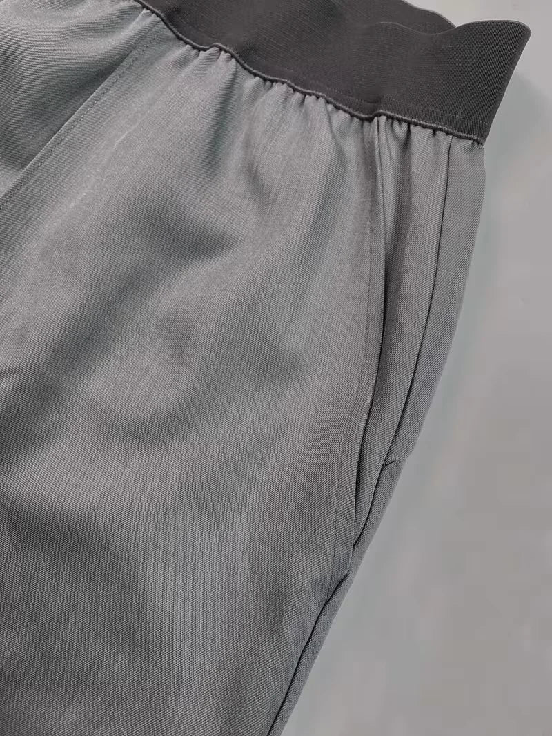 Men's Wide Leg Pants Casual Loose Fit Streetwear Trousers Fashion Hip Hop High Street Man Jogger Pant Solid Color Suit Pants