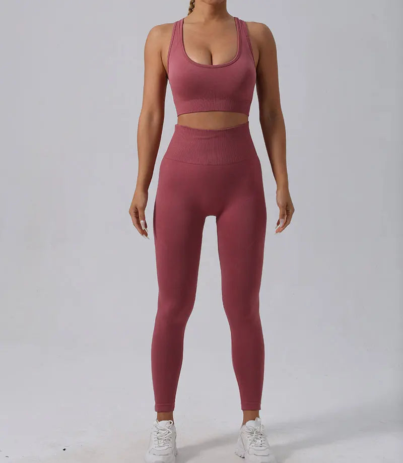 Seamless Legging Fitness Suit Women Sport Outfits Butt-lifting Yoga Pants Running Gym Clothing Comfortable Workout Clothes Solid