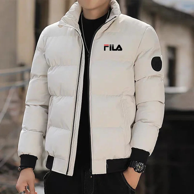 Best-Selling Men's Cotton Jacket for Autumn and Winter, Fashionable with Zippers, Outdoor Fishing Jacket, Windproof and Casual F
