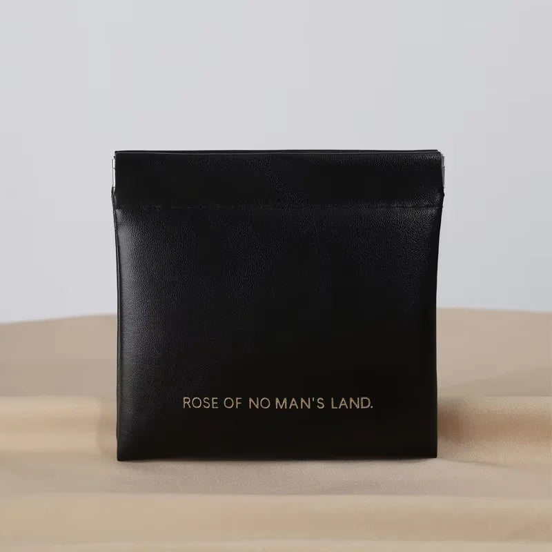 Automatic Closed Purse Bag Mini PU Separate Earphone Charging Cable Storage Bag Portable Zero Wallet Coin Lipstick Storage Bag