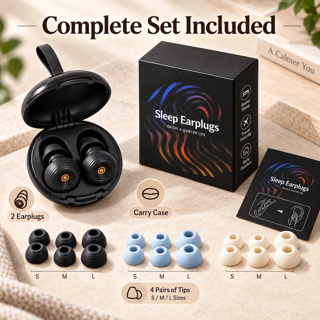 Reusable Silicone Ear Plugs, Soft Noise Reduction Earplugs for Sleeping Work Study Travel Noise Protection