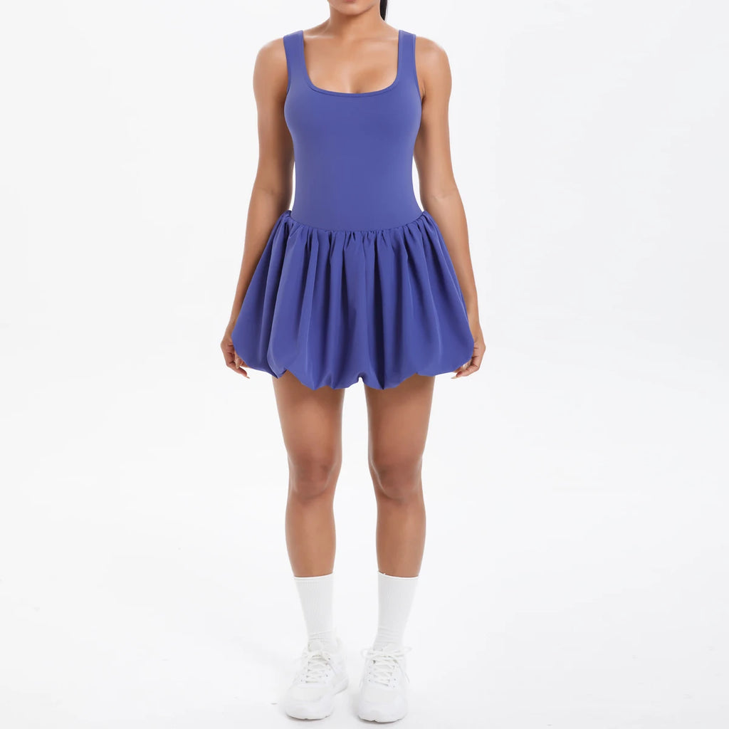 Athletic Yoga Fitness Dress Fitness High Stretch Slim Double Side Non-slip Women's Sports Dresses