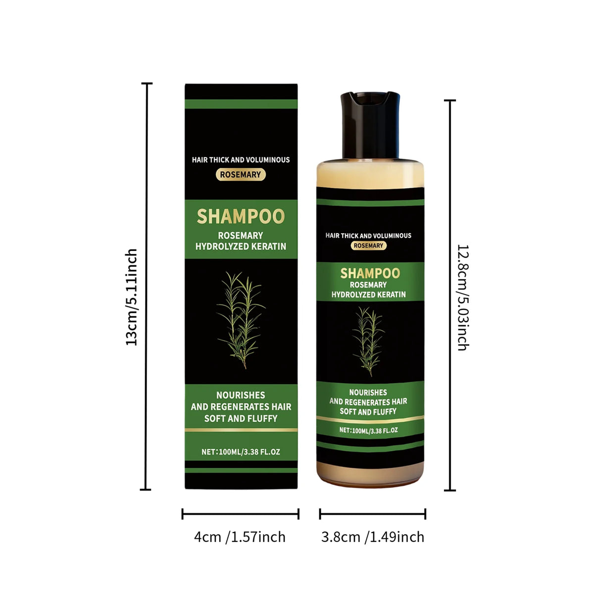 Rosemary Natural Shampoo Hair Thickness Loss Deep Nourishing Scalp Care Strengthen Repair Damaged Oil Control For Men Women