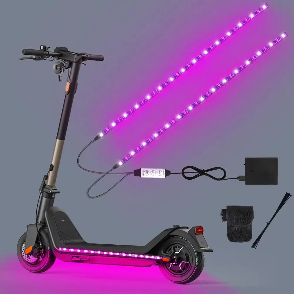 Creative Battery Powered Scooter LED Lights Multi-Color DIY Bicycle Ambient Light Dream Color Underglow Lights Night Riding