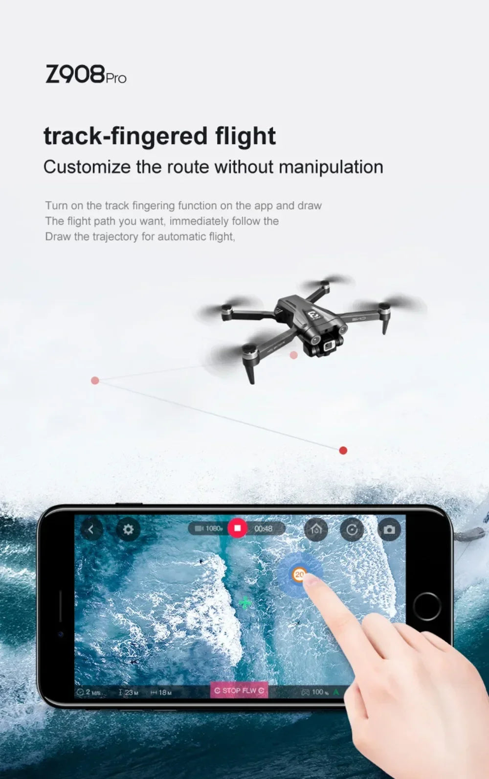 Original Z908 Pro /MAX 8K Drone ESC Professional 4K Dron Optical Flow Localization 3sided Obstacle Avoidance Quadcopter Toys