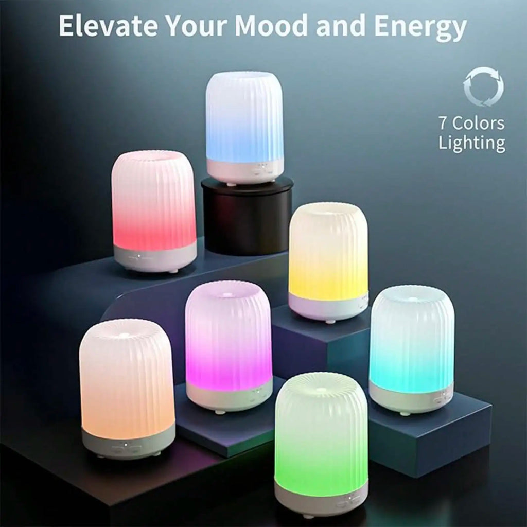 Pack Quiet Essential Oil Diffuser 250ml Humidifier for Bedroom Home 7 LED Lights Auto Shut Off Timer Aromatherapy