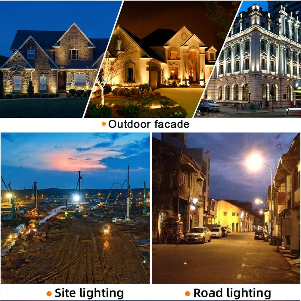 High Brightness LED Flood Light AC220V 30W 50W 100W Outdoor IP68Waterproof Floodlight Spotlight Street Wall Lamp Garden Lighting
